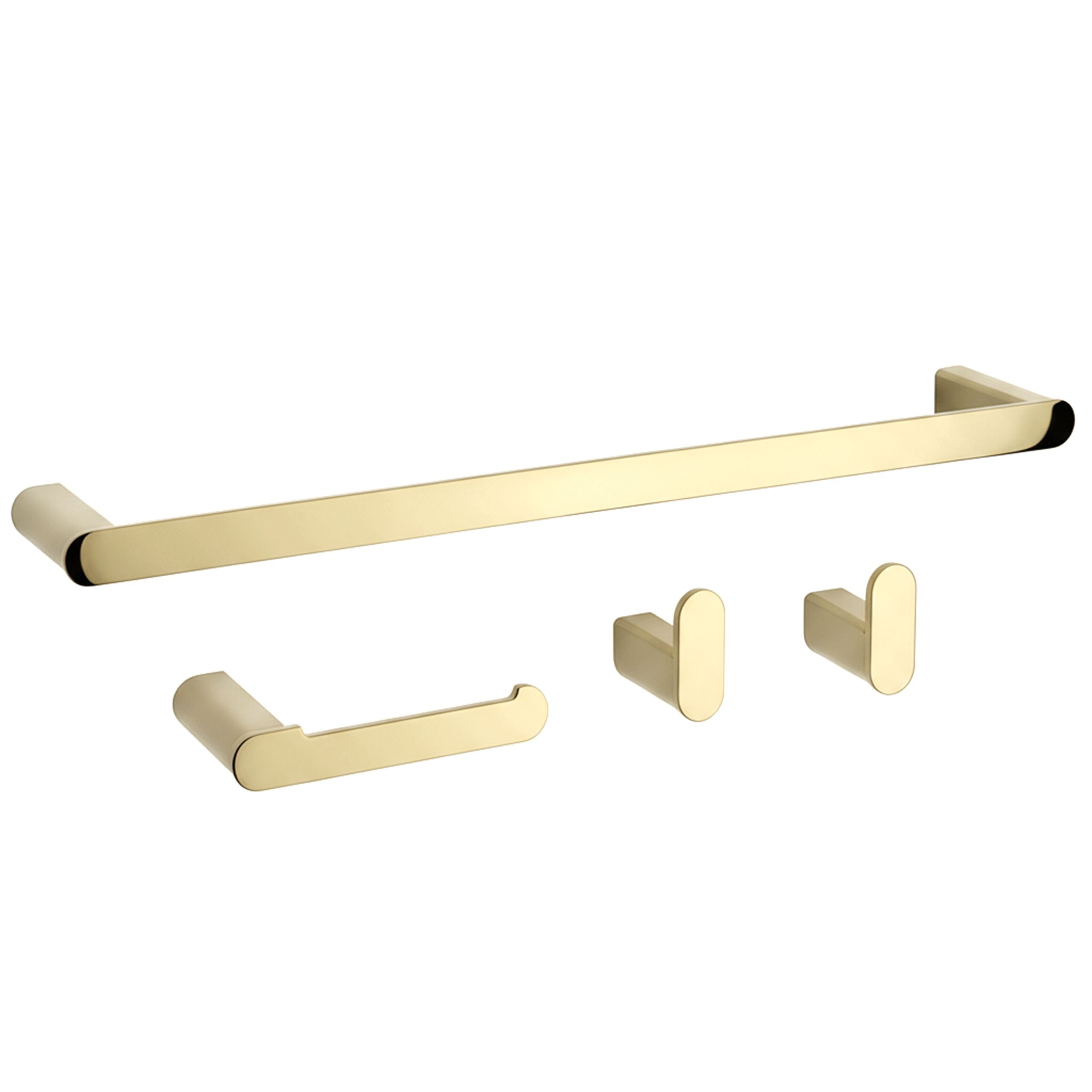 Set accesorii pentru baie Rea Mati, auriu lucios, 4 piese