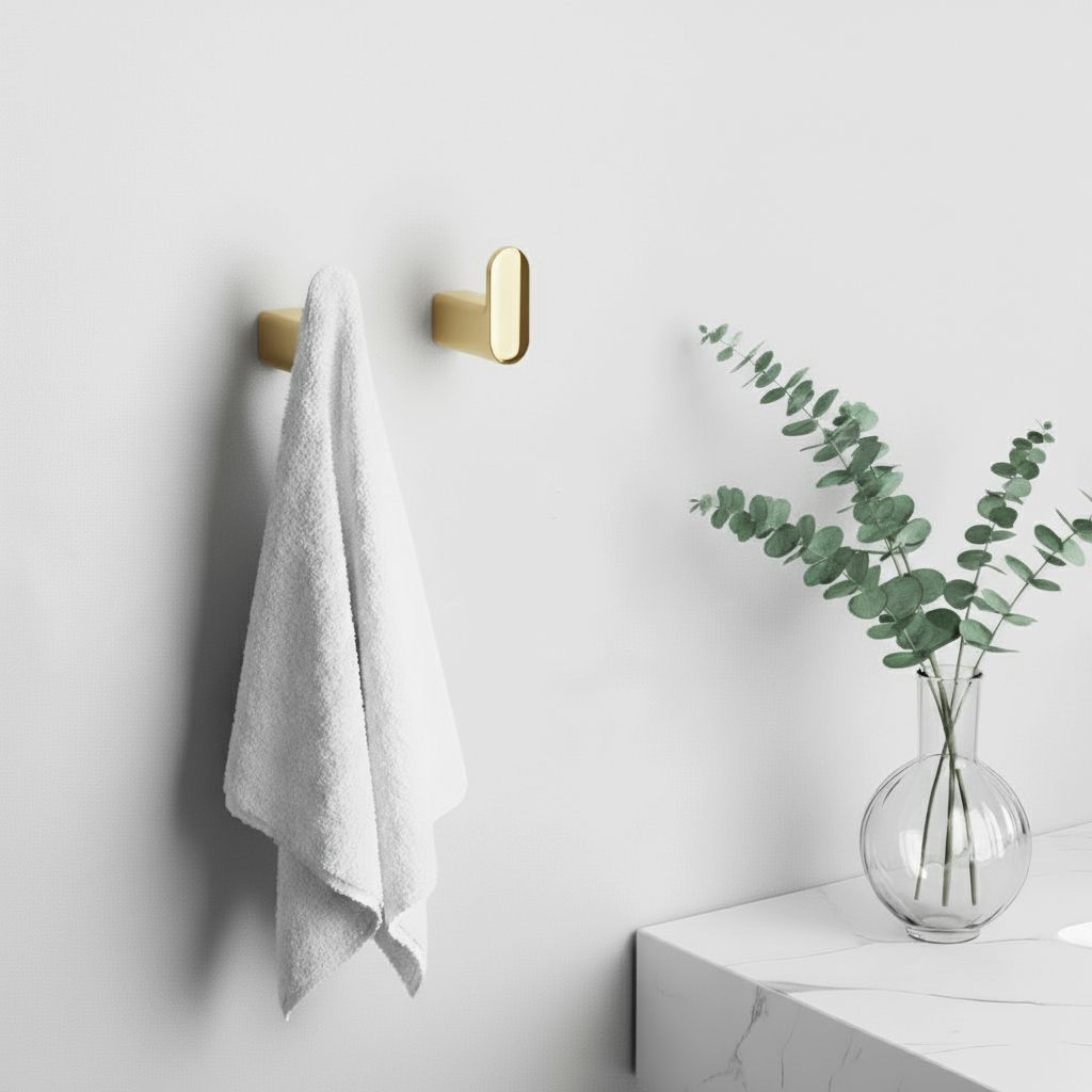 Set accesorii pentru baie Rea Mati, auriu lucios, 4 piese