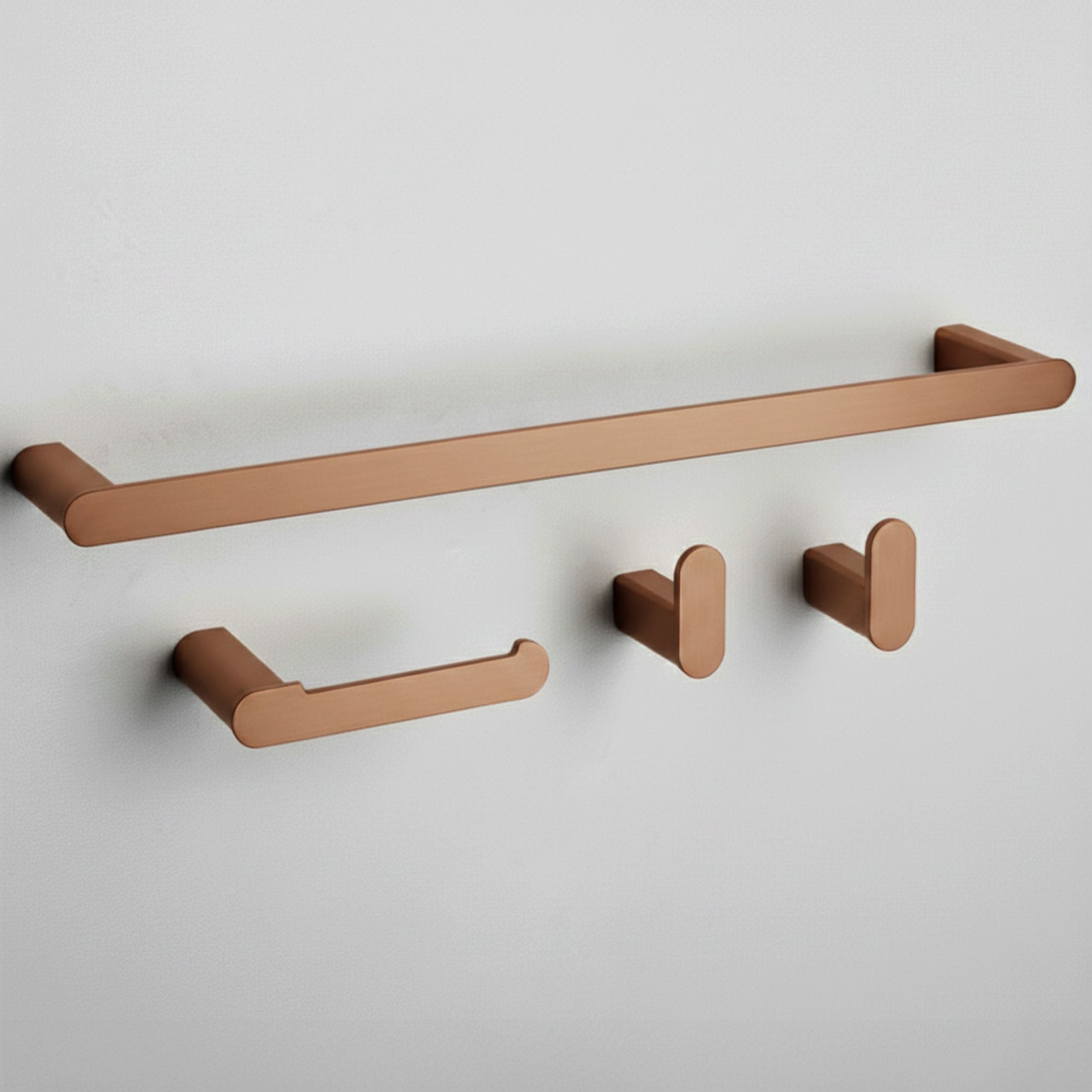 Set accesorii pentru baie Rea Mati, cupru periat, 4 piese
