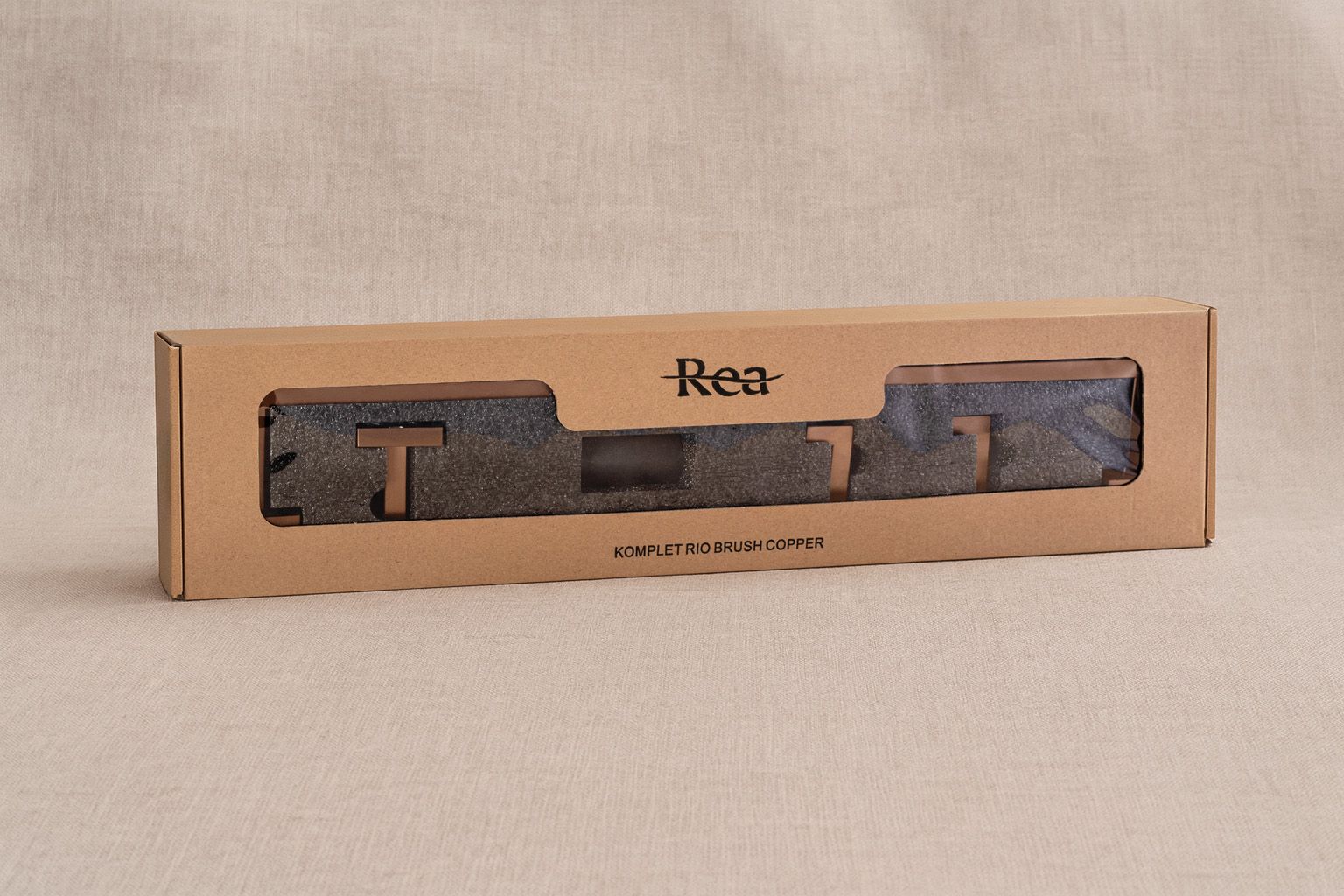 Set accesorii pentru baie Rea Rio, cupru periat, 4 piese