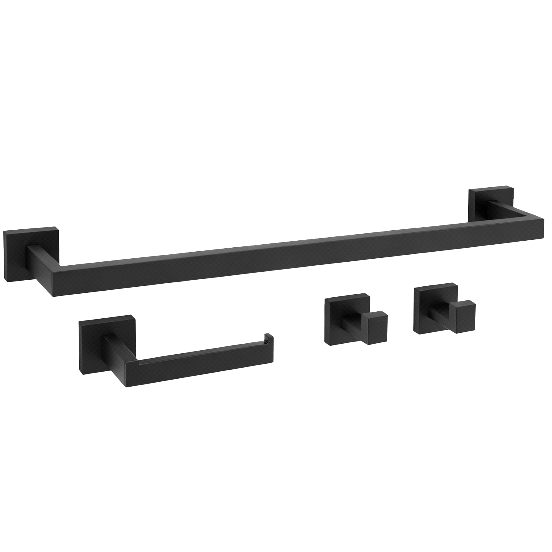 Set accesorii pentru baie Rea Rio, negru mat, 4 piese