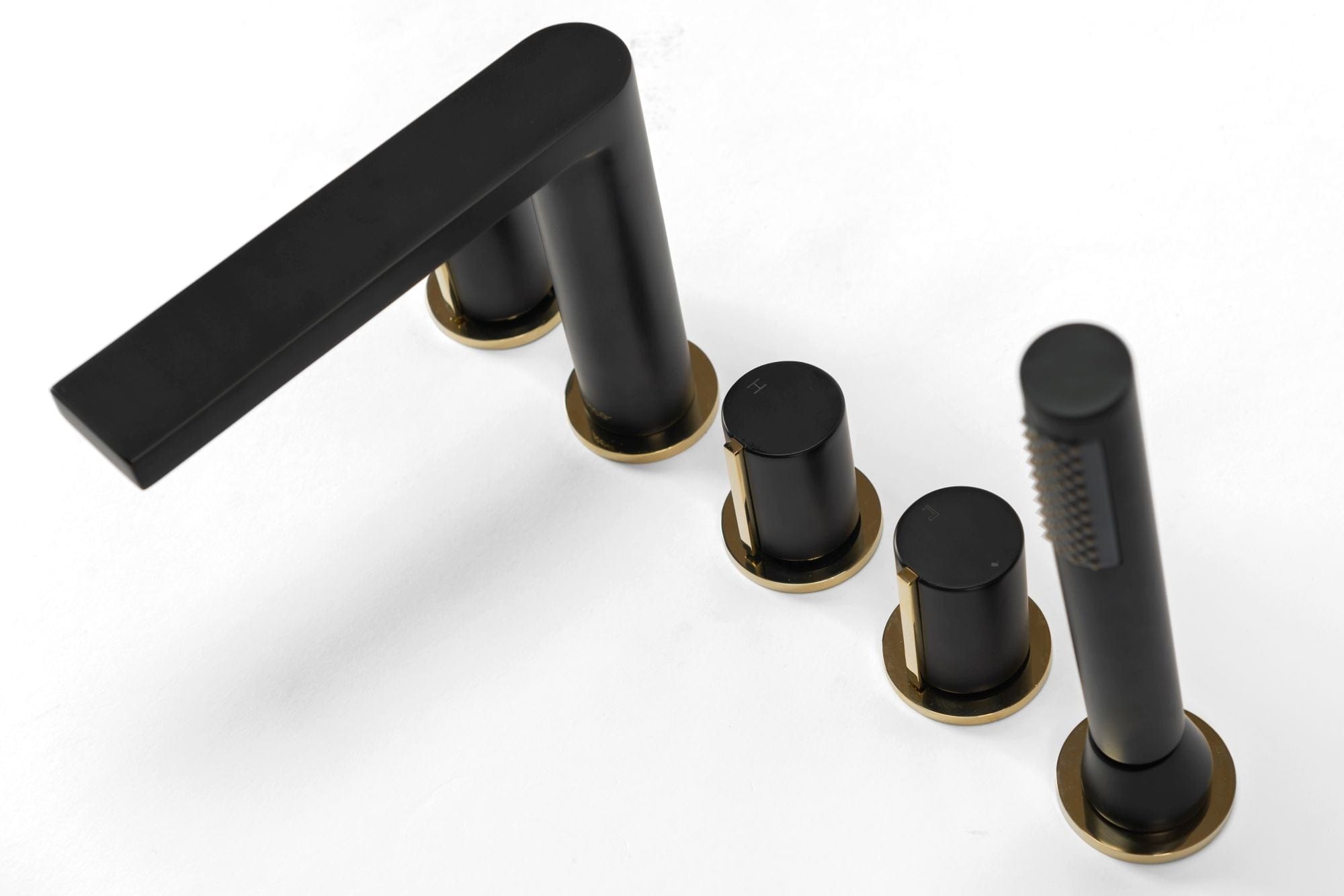 Set baterie cadă Rea Icon negru mat