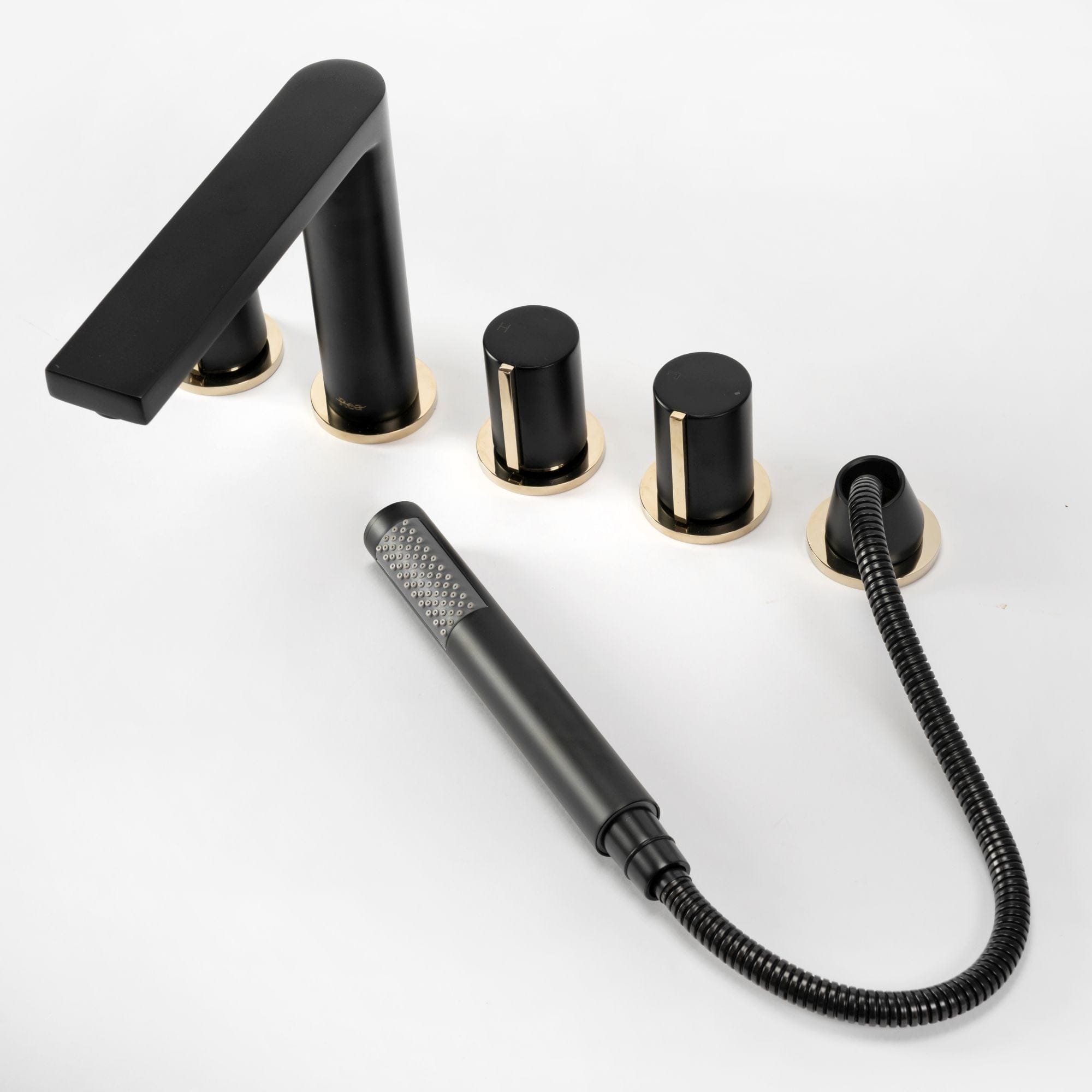 Set baterie cadă Rea Icon negru mat