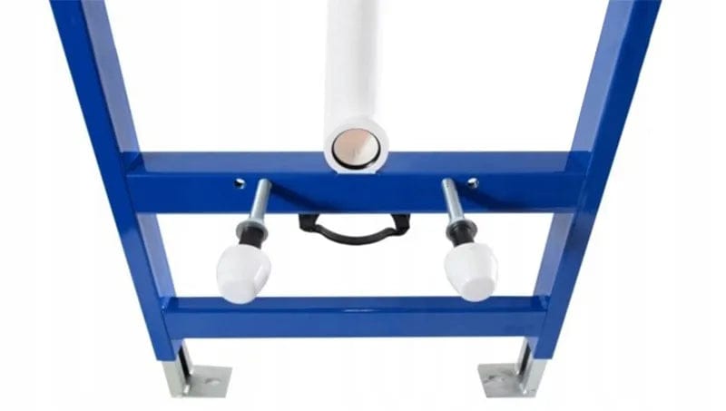 Set cadru încastrat pentru vas WC, buton tip H, auriu