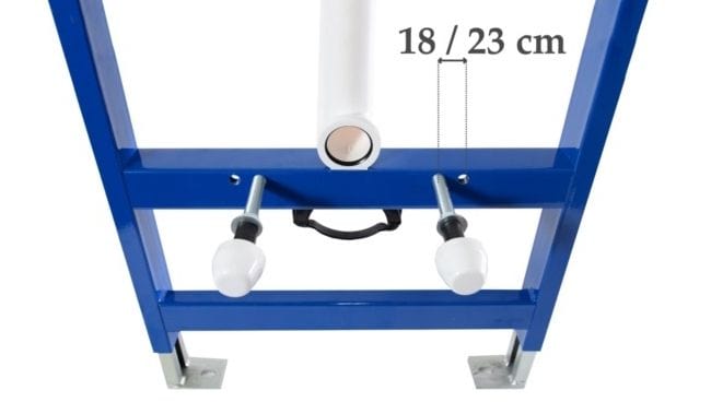 Set cadru pentru WC suspendat şi clapetă acționare tip F neagră