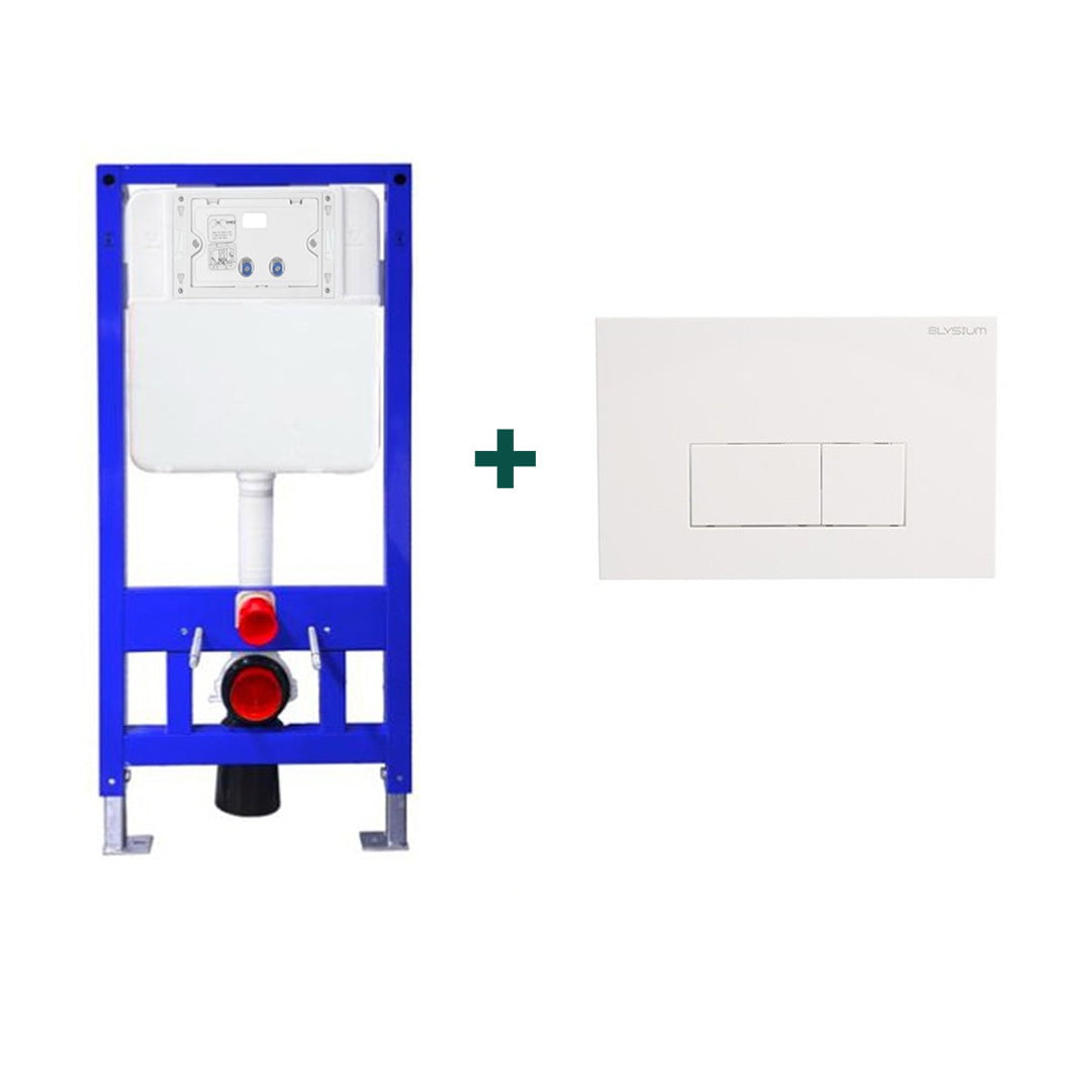 Set cadru WC incastrat cu clapeta AC-R, alb, Elysium