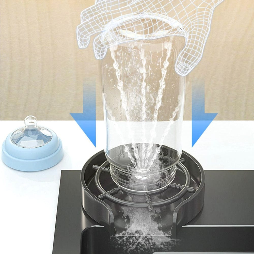 Set chiuvetă bucătărie, multifuncțională, baterie cu duș de pulverizare extractibil, 3 funcții de curgere + accesorii incluse, COD 1003