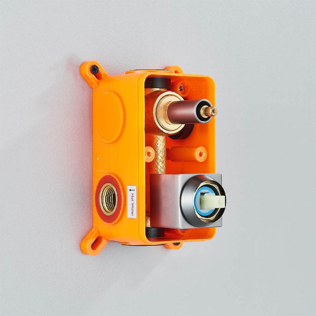 Set de duș cu pară pătrată 25 cm, gri antracit, 3 funcții de curgere a apei, cod 1244