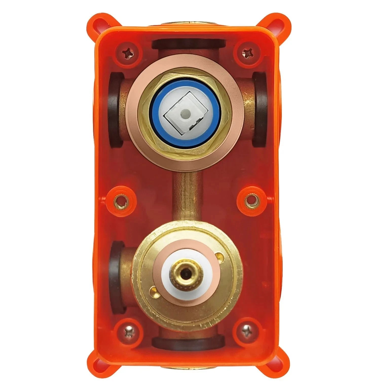 Set de duș încastrat Rea Lungo cu 3 funcții de curgere, cupru lucios