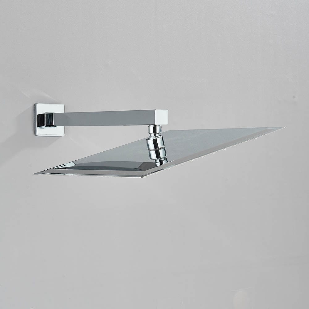 Set de dus cu para patrata de 30 cm, afisaj digital cu LED, argintiu, cod 1456