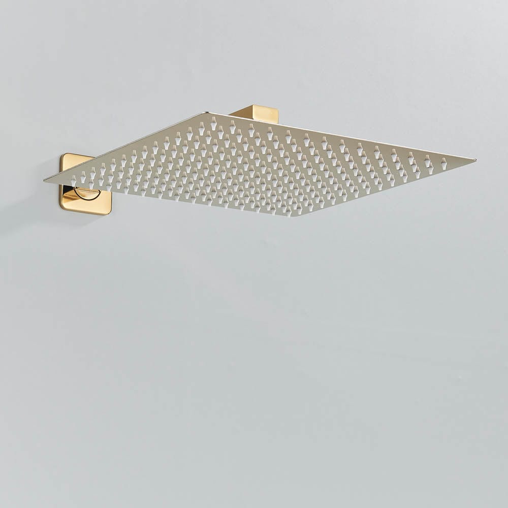 Set de dus cu para patrata de 30 cm, afisaj digital cu LED, auriu, cod 1455