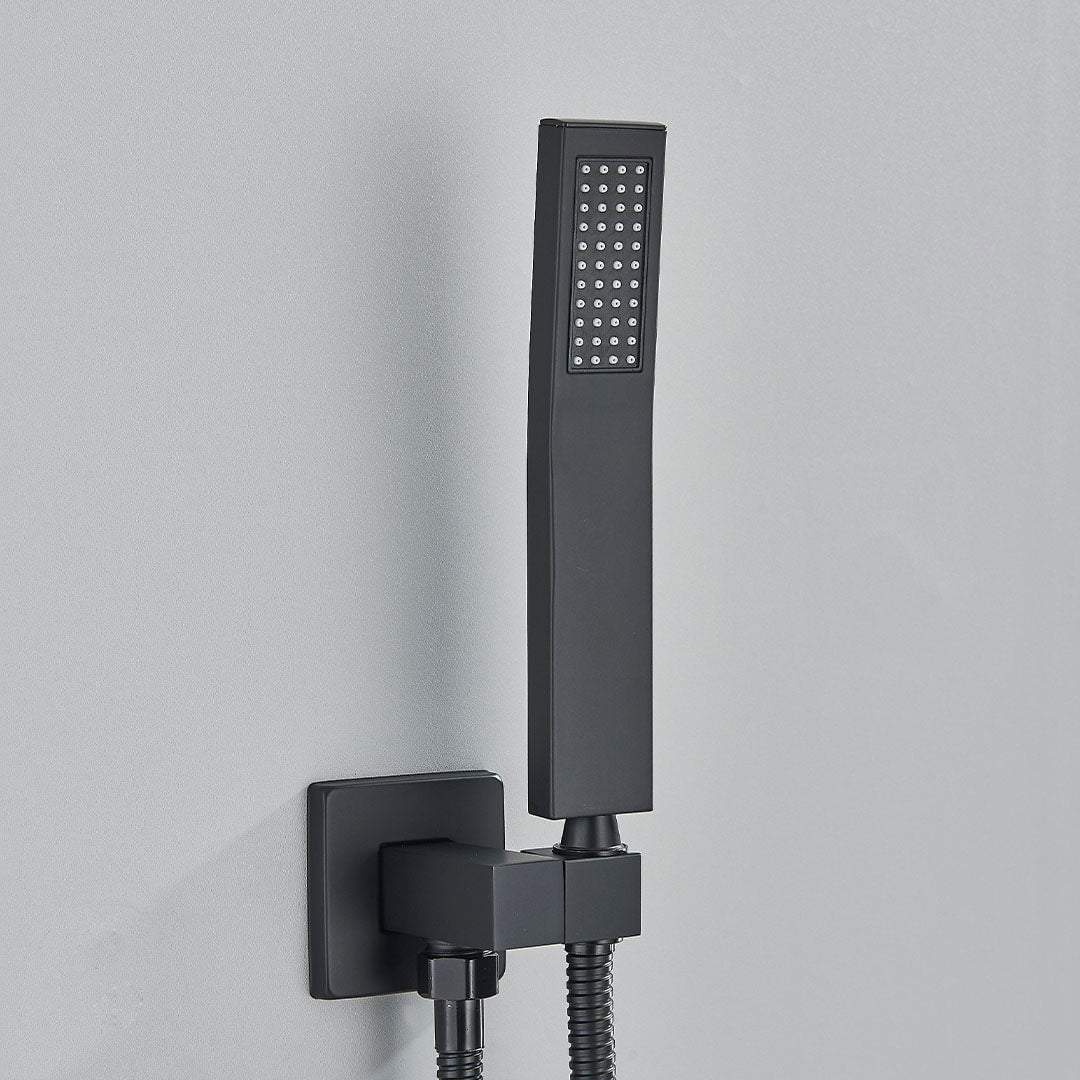 Set de dus incastrabil in tavan, cu para patrata, lumini si termostat, 3 functii de curgere a apei, cod 1691