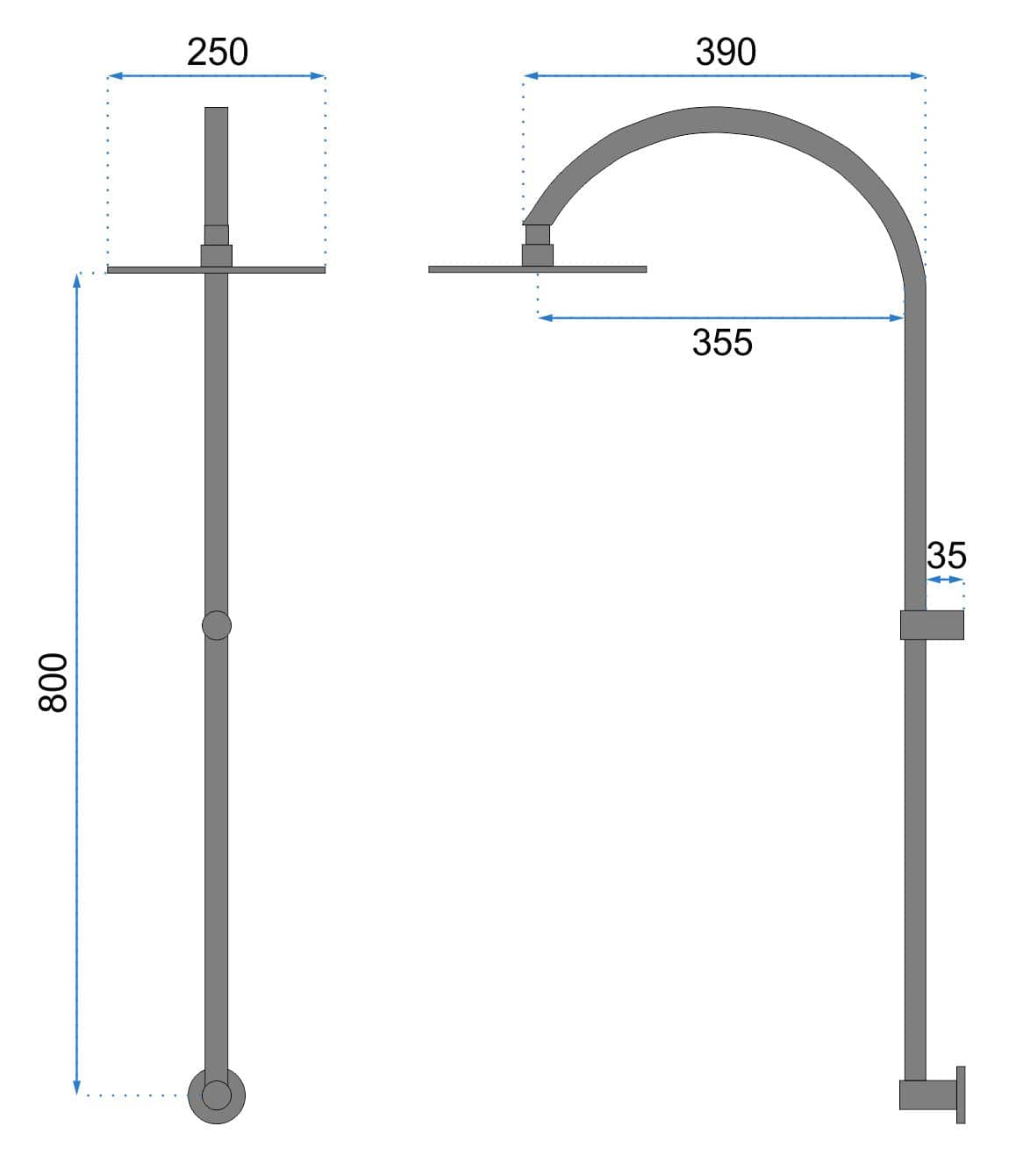 Set de dus incastrabil Rea Lugano, negru mat