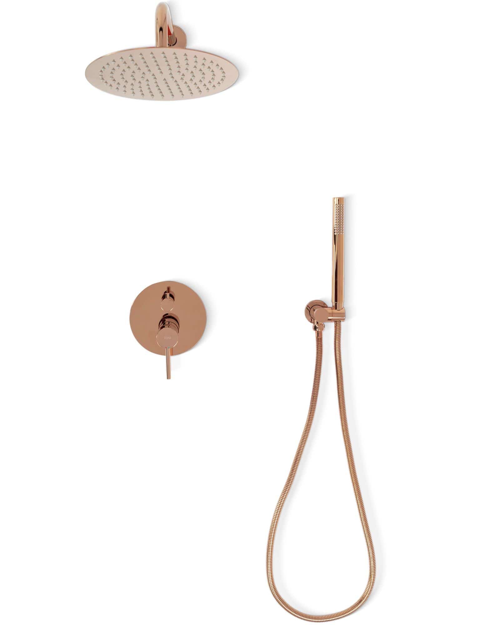 Set de dus incastrabil Rea Lungo + box, auriu roze