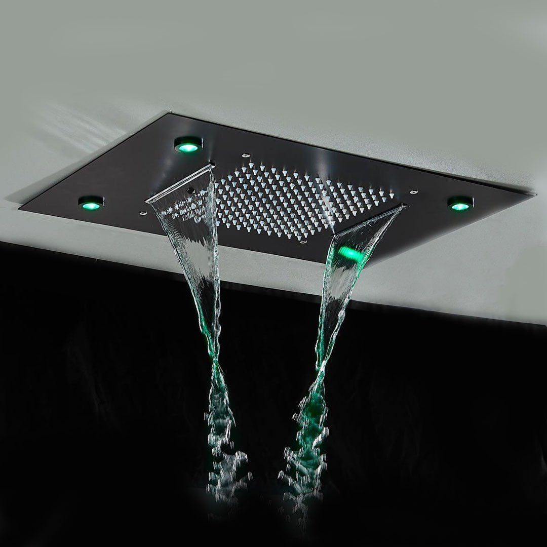 Set de dus incastrat in tavan, cu afisaj digital si lumini, cod 1693