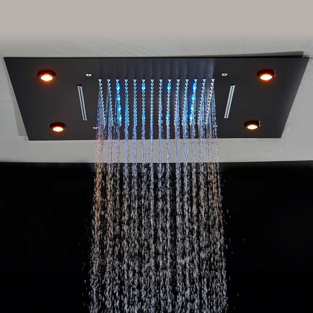 Set de dus incastrat in tavan, cu afisaj digital si lumini, cod 1693