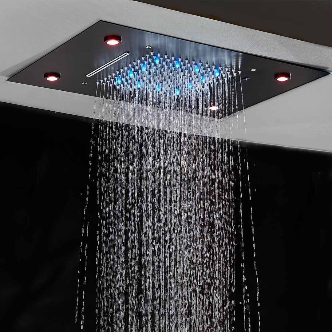 Set de dus incastrat in tavan, cu afisaj digital si lumini, cod 1693