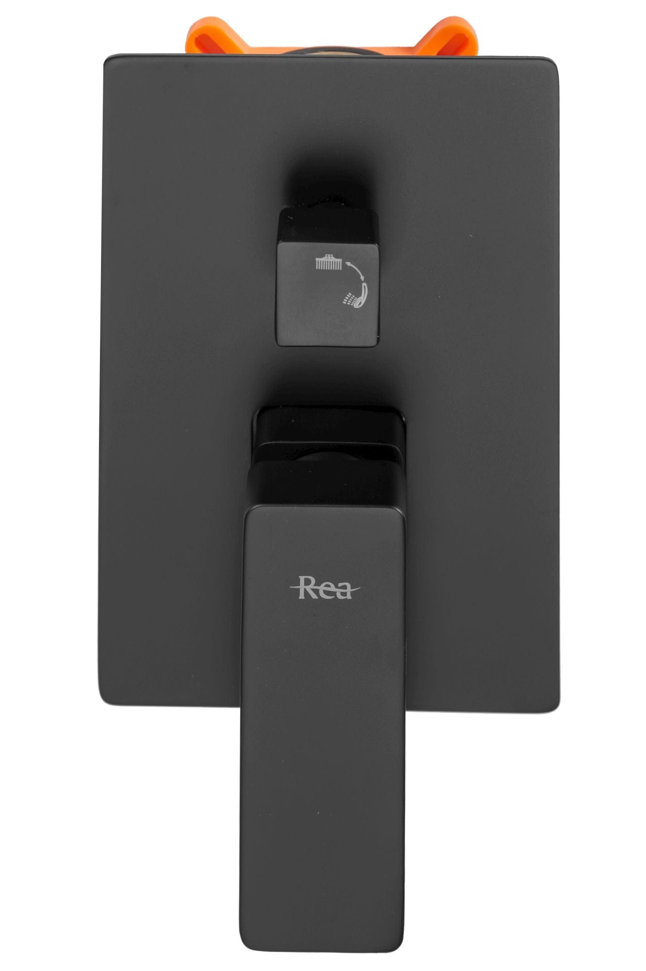 Set de dus încastrat Rea Orix negru mat cu 2 funcții de curgere