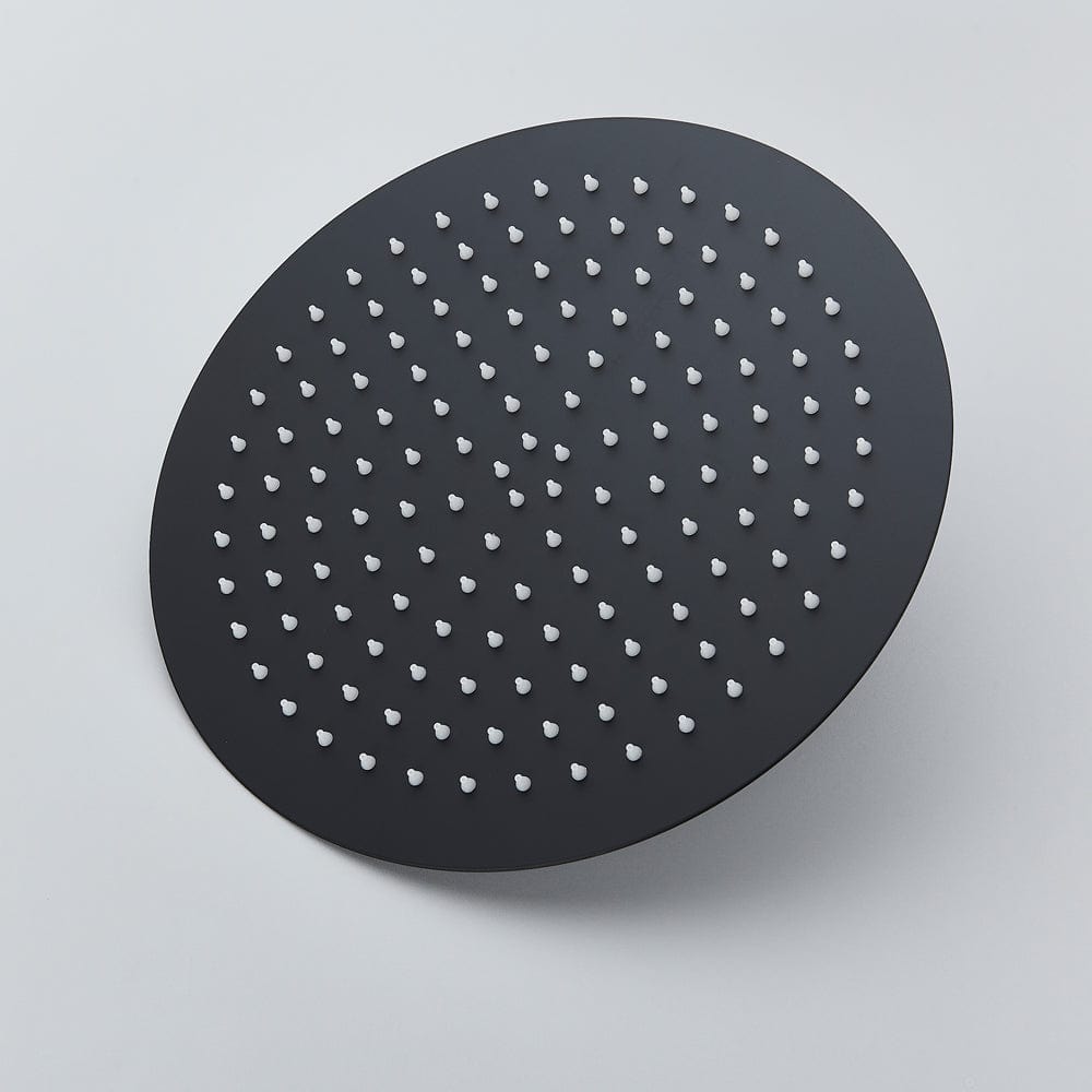 Set de dus negru cu montaj in tavan, para rotunda tip ploaie 30 cm, + SIFON, cod 1508