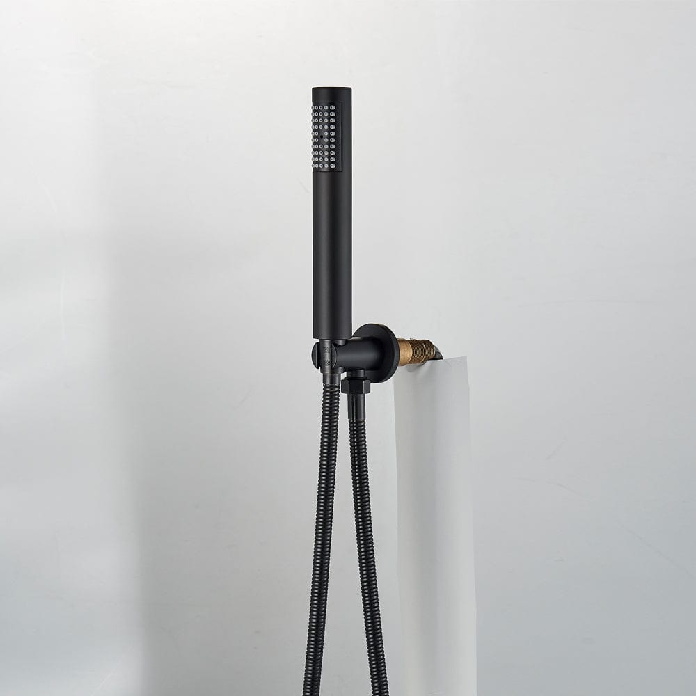 Set de dus negru cu montaj in tavan, para rotunda tip ploaie 30 cm, + SIFON, cod 1508