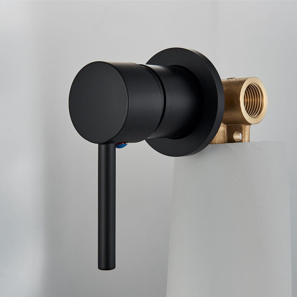 Set de dus negru cu montaj in tavan, para rotunda tip ploaie 30 cm, + SIFON, cod 1508