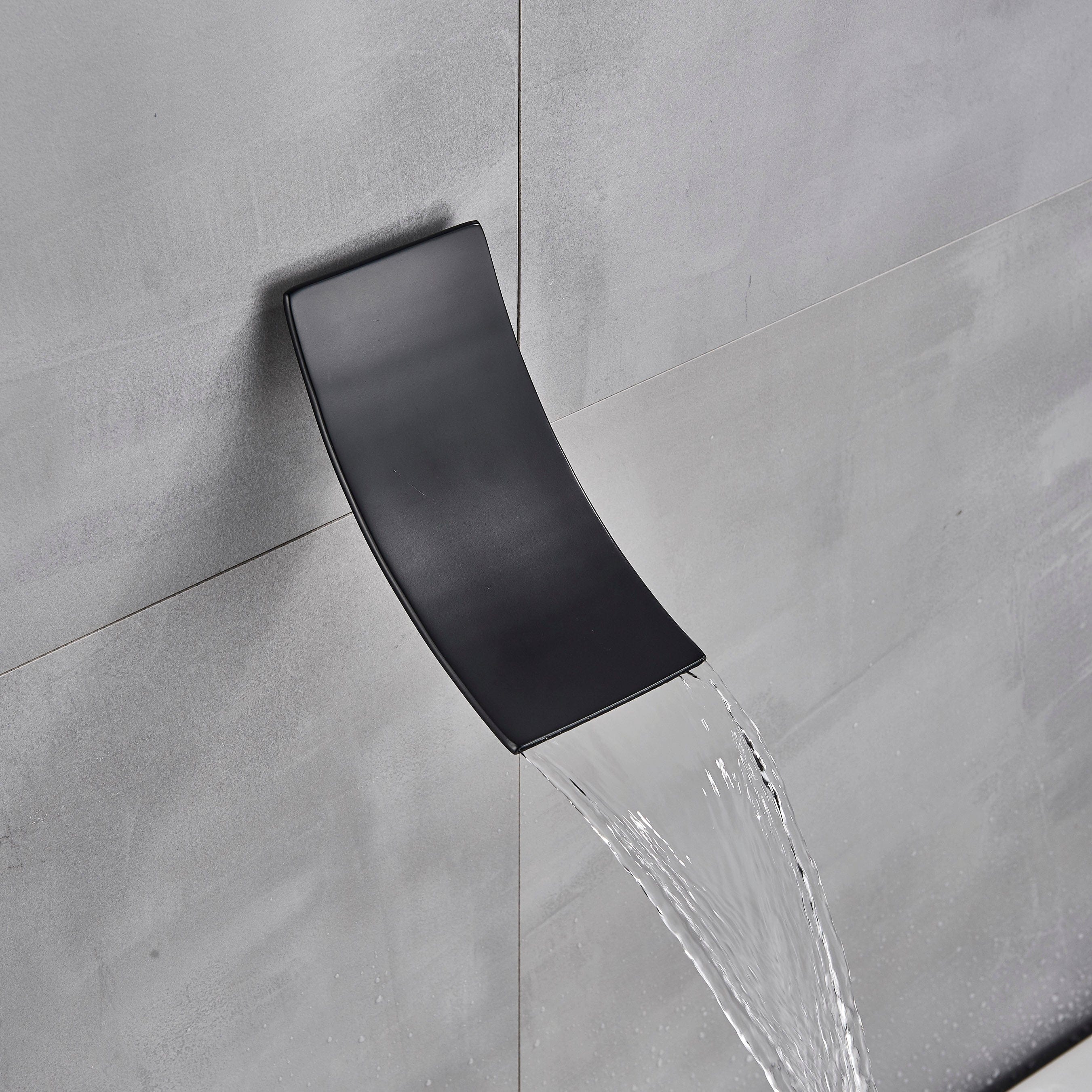 Set de dus negru incastrabil in tavan, cu para patrata 30 cm, 3 functii de curgere a apei, cod 1402