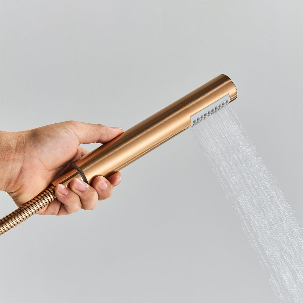 Set de dus Pale Rose cu para rotunda tip ploaie 25 cm, cod 1505