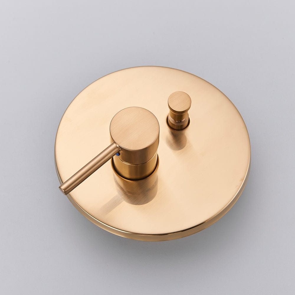 Set de dus Pale Rose cu para rotunda tip ploaie 25 cm, cod 1505