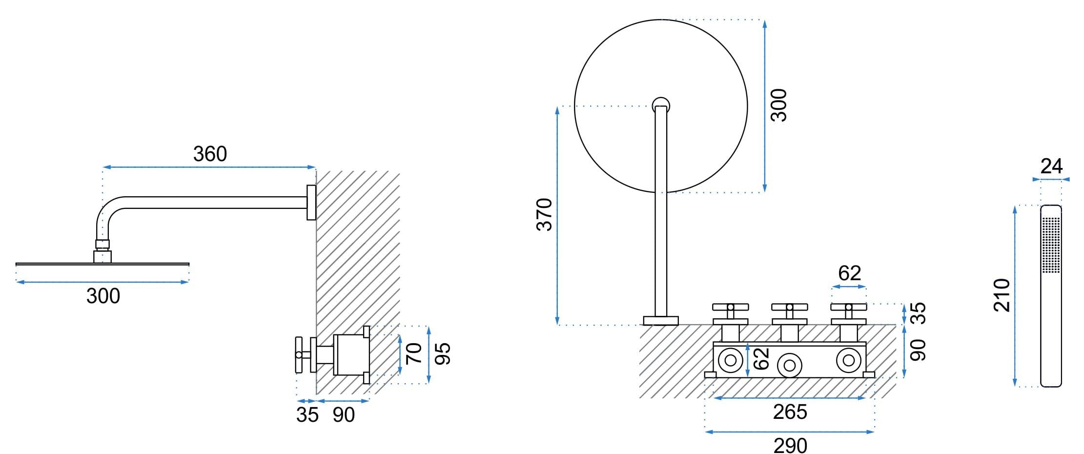 Set de dus Rea Exit, negru mat