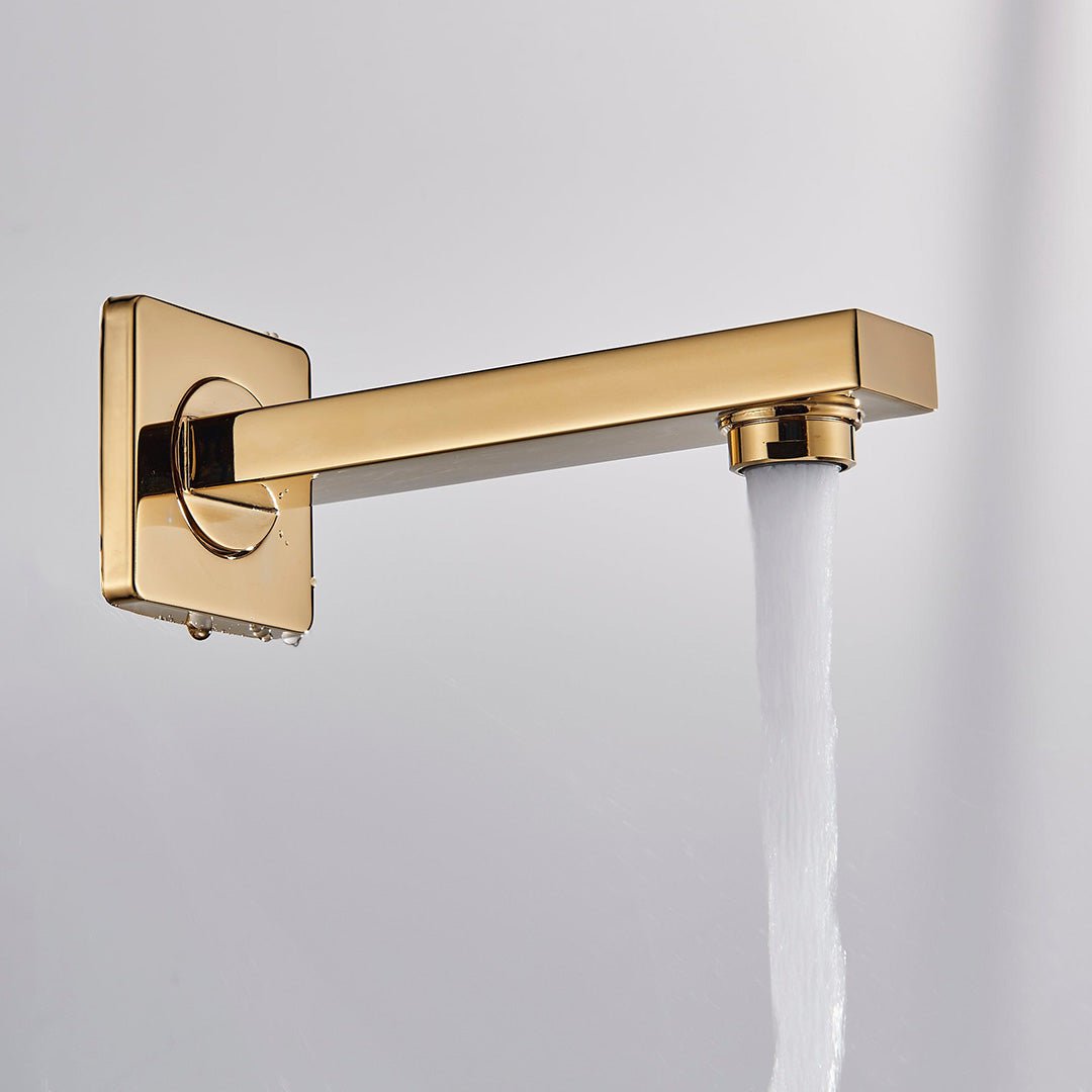 Set de dus tip ploaie, auriu lucios, pară 30 cm, 3 funcții de curgere, cod 1245