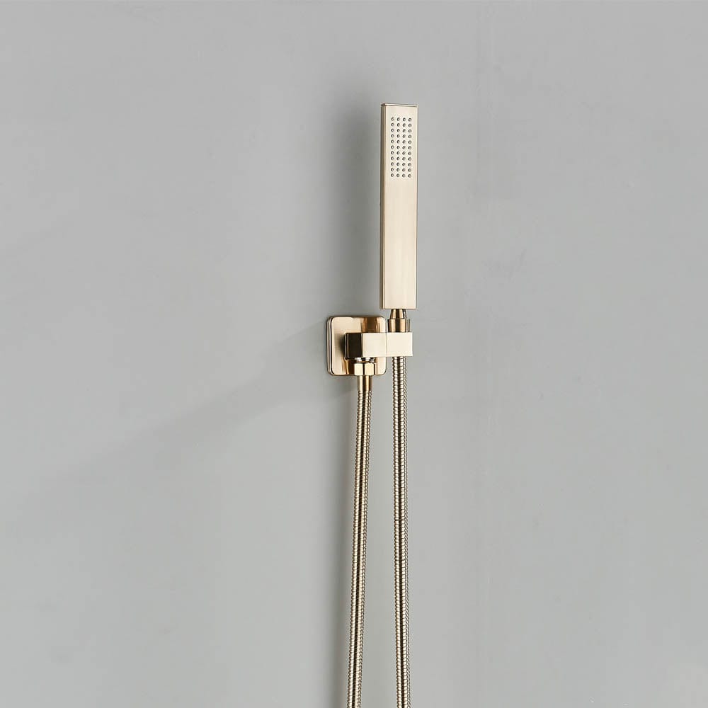 Set de dus tip ploaie , auriu nichelat (semi-lucios), para 40 cm, cu 2 functii de curgere, cod 1454