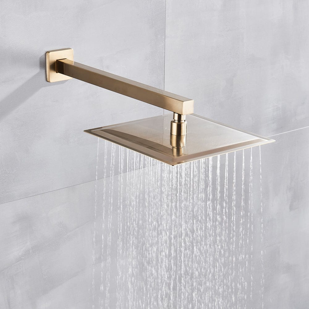 Set de dus tip ploaie River, auriu nichelat, para 30 cm, 3 functii de curgere, cod 1519