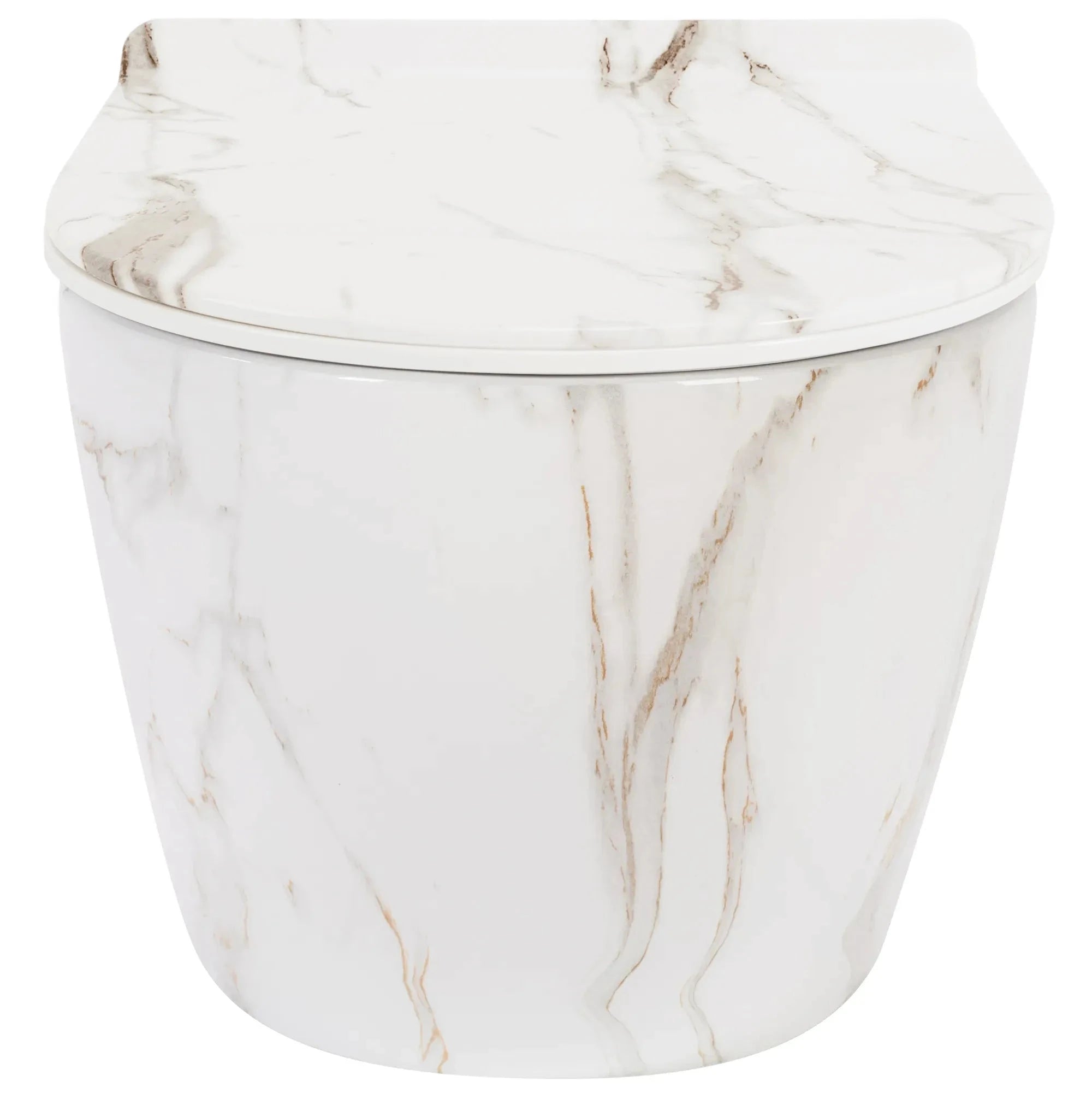 Set vas WC suspendabil rimless Rea Carlos Aiax Shiny şi capac soft close alb