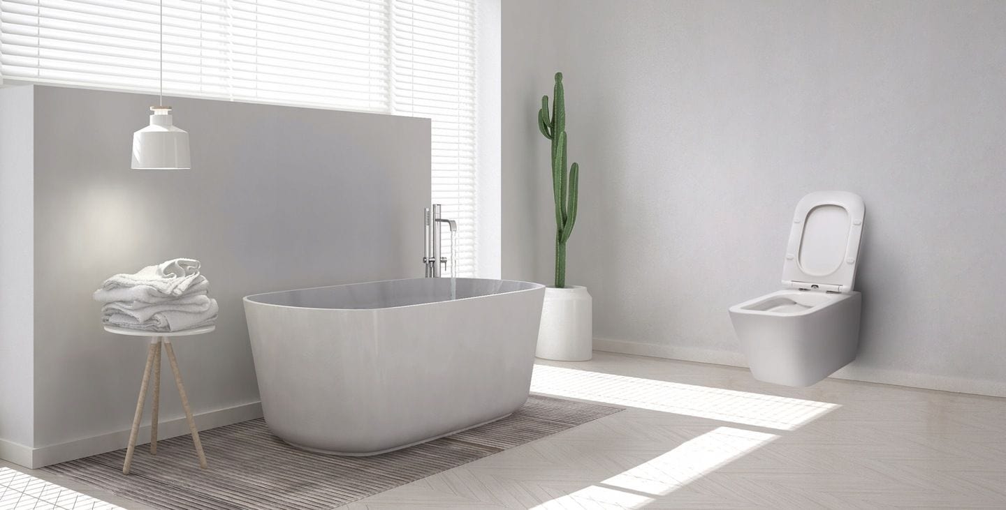 Set vas WC suspendabil rimless Rea Raul şi capac soft close alb