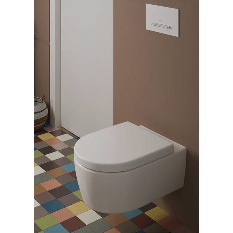 Set vas WC suspendat Avento, cu capac soft close, quick release, alb