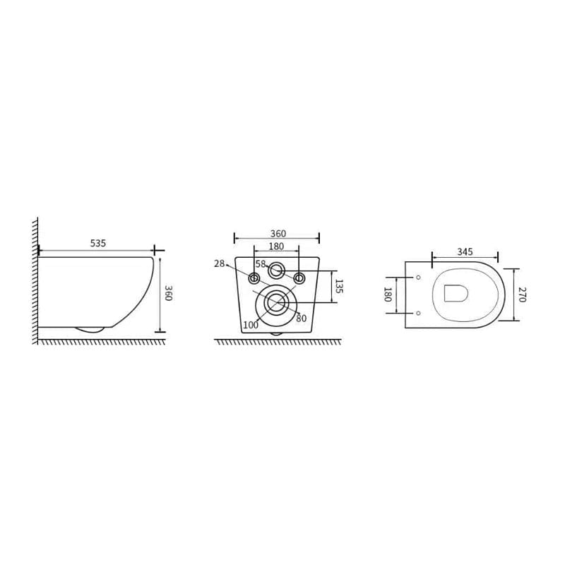 Set vas WC suspendat, Fluminia, Alfonzo, cu capac quick release si soft close, alb