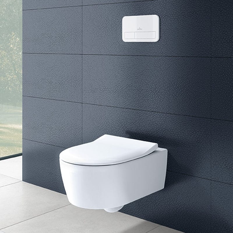 Set vas WC suspendat Villeroy & Boch, Soul, direct flush, cu capac soft close si quick release, alb