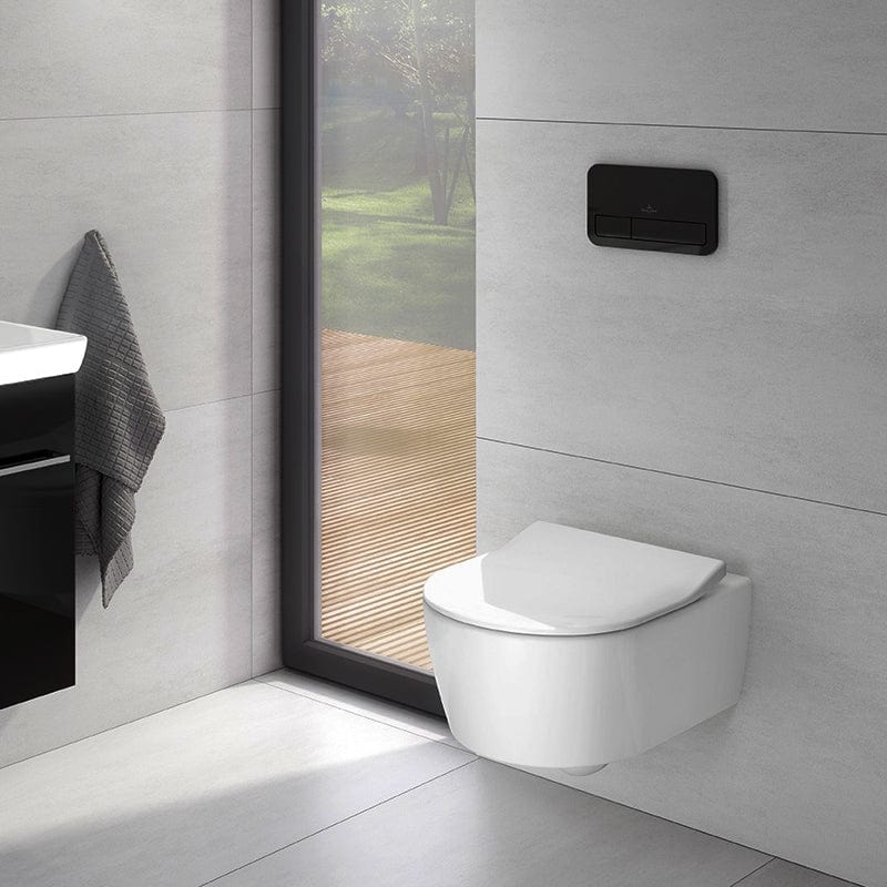Set vas WC suspendat Villeroy & Boch, Soul, direct flush, cu capac soft close si quick release, alb