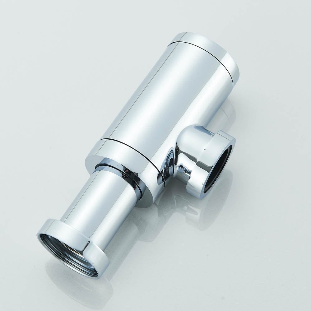 Sifon decorativ pentru lavoar și ventil universal cu click-clack, crom