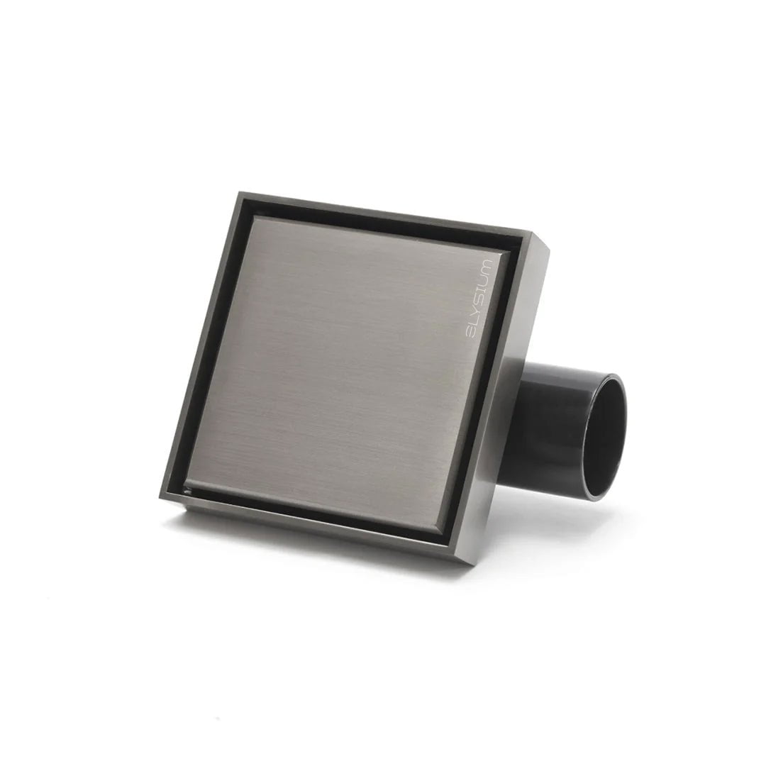 Sifon pardoseala Elysium Aquatrap, faiantabil, din otel inoxidabil, 10x10 cm, argintiu nichelat