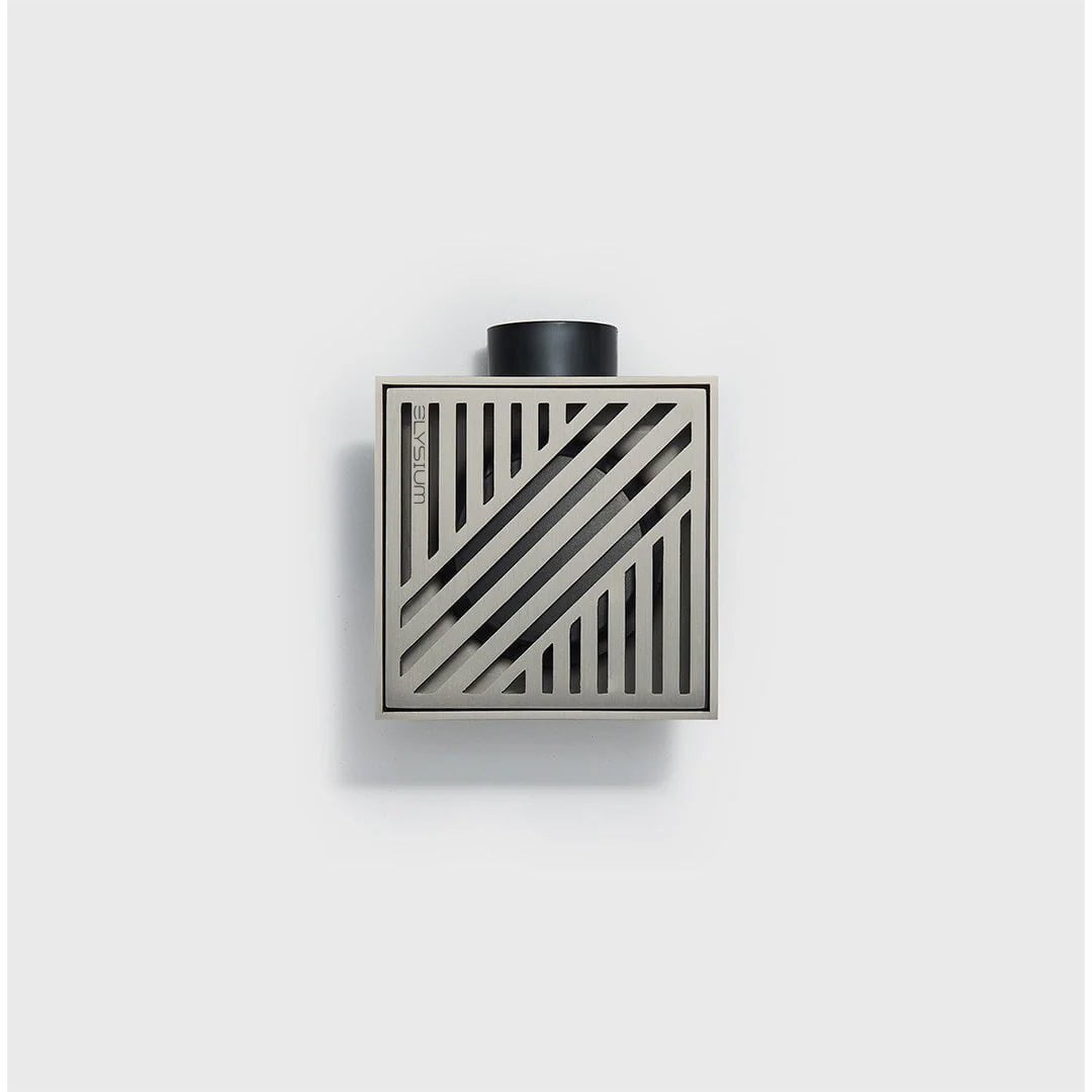 Sifon pardoseala Elysium Aquatrap Grill, din otel inoxidabil, 10x10 cm, argintiu nichelat