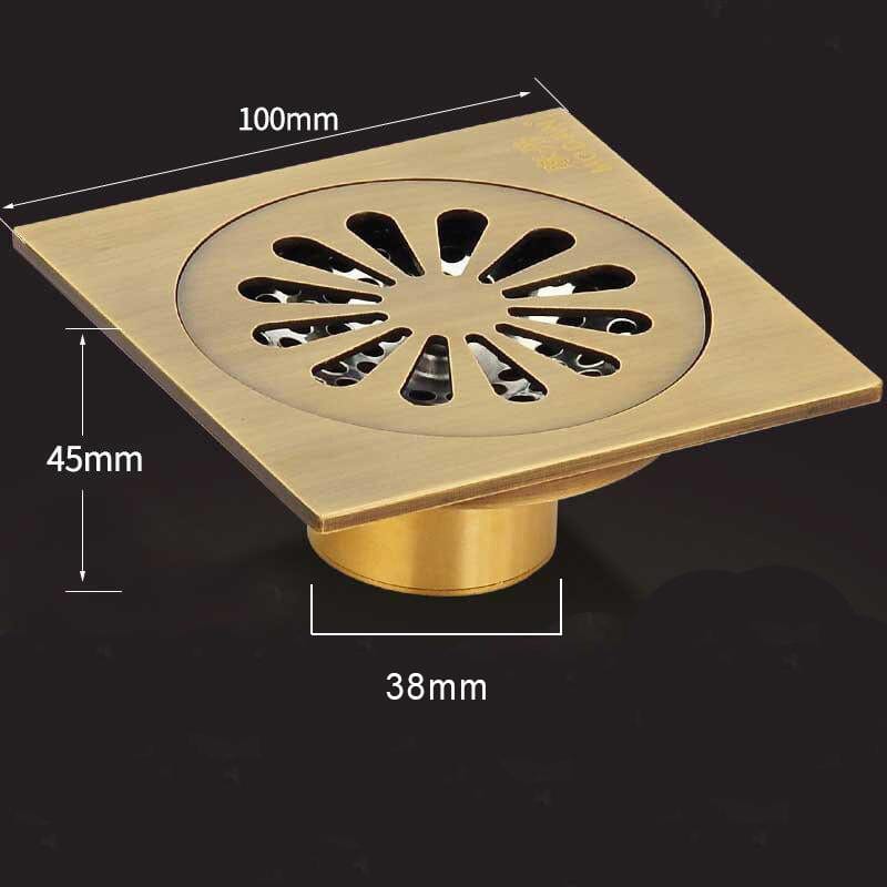 Sifon scurgere pentru montare in pardoseala, Regnet, ramă 100 mm, diametru scurgere 38 mm, cod 1368