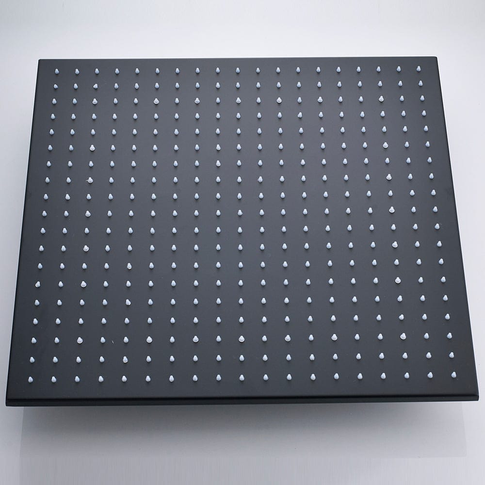 Sistem de dus Rainfall, incastrat in tavan cu termostat, para patrata 50 cm, 2 functii de curgere, negru mat, cod 1407