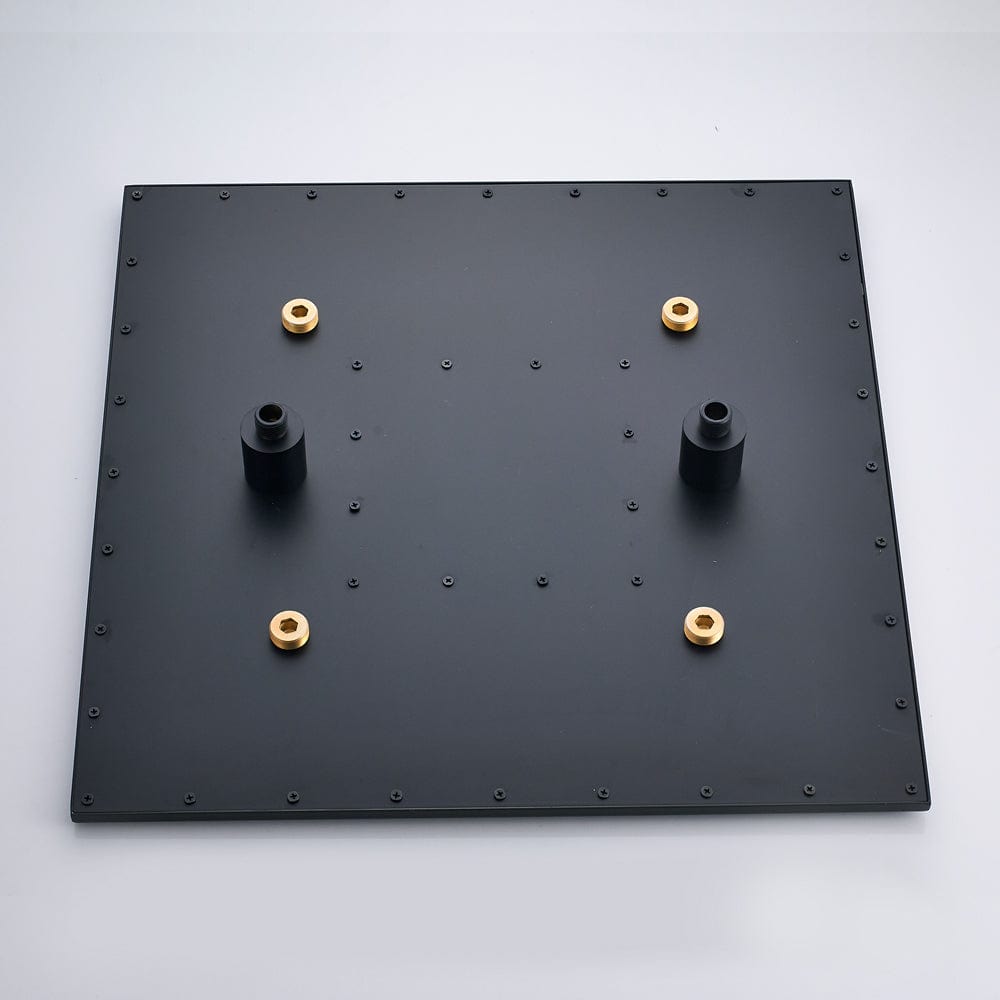 Sistem de dus Rainfall, incastrat in tavan cu termostat, para patrata 50 cm, 2 functii de curgere, negru mat, cod 1407