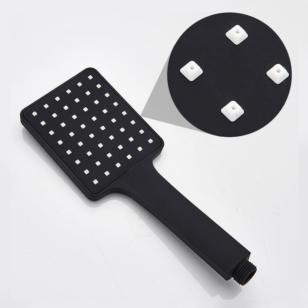 Sistem de dus Rainfall, incastrat in tavan cu termostat, para patrata 50 cm, 2 functii de curgere, negru mat, cod 1407