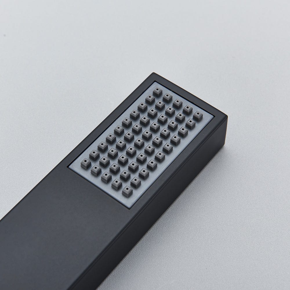 Sistem de dus Sensation, incastrat in tavan, para dreptunghiulara 80/40 cm, 2 functii de curgere, negru mat, + SIFON, cod 1513