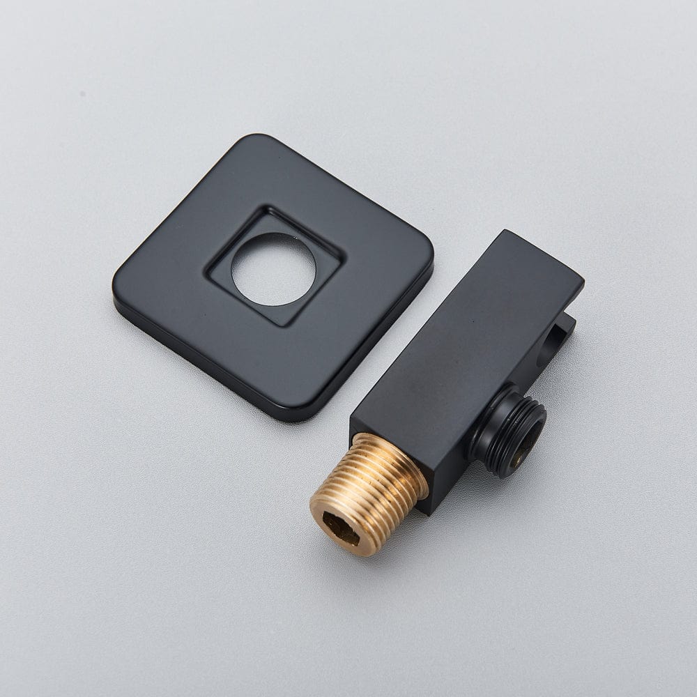 Sistem de dus Waterfall, incastrat in tavan, para patrata 40 cm, 3 functii de curgere, negru mat, cod 1404