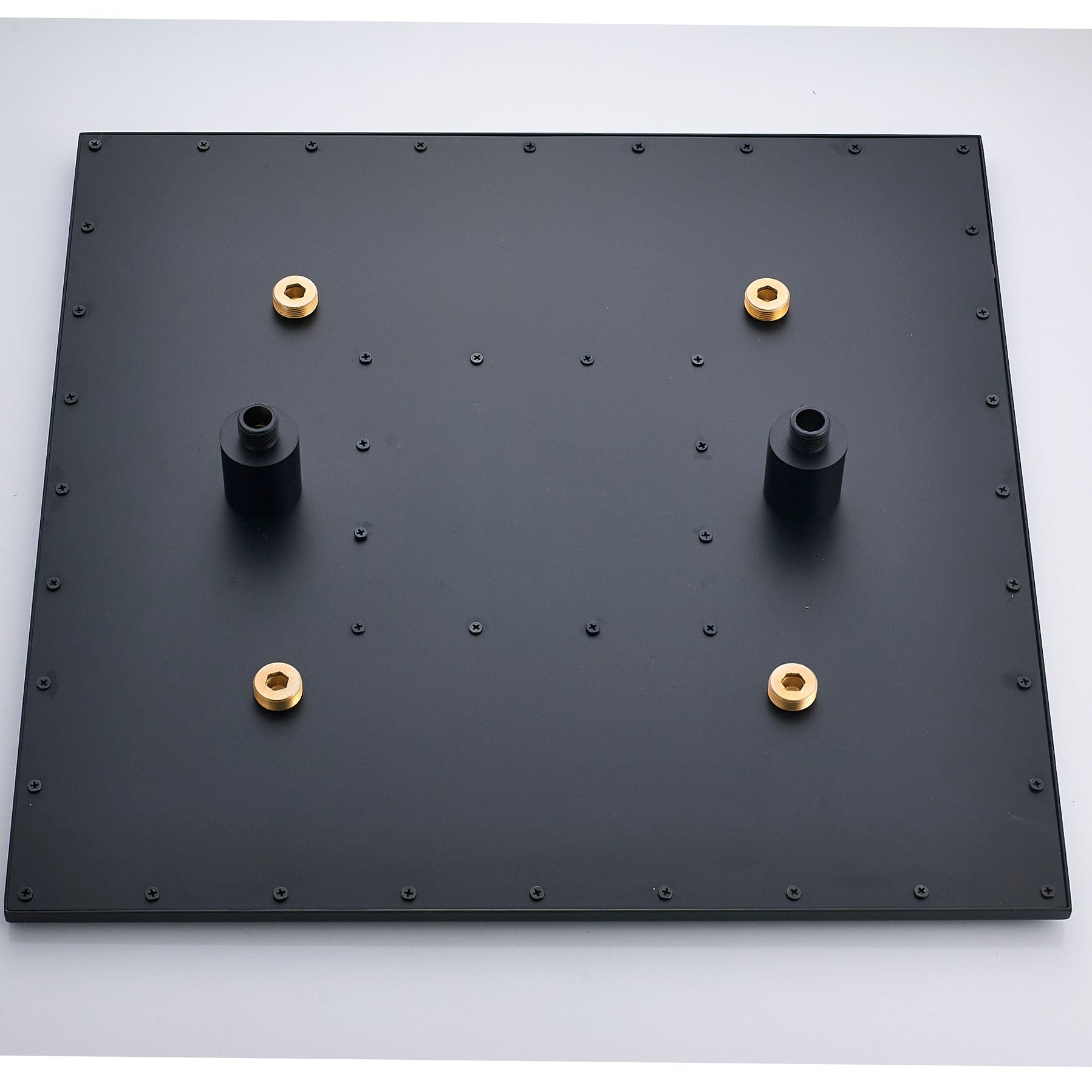 Sistem dus incastrat in tavan cu termostat, para patrata 50 cm, negru mat, 3 functii de curgere a apei si hidromasaj, + SIFON, cod 1310