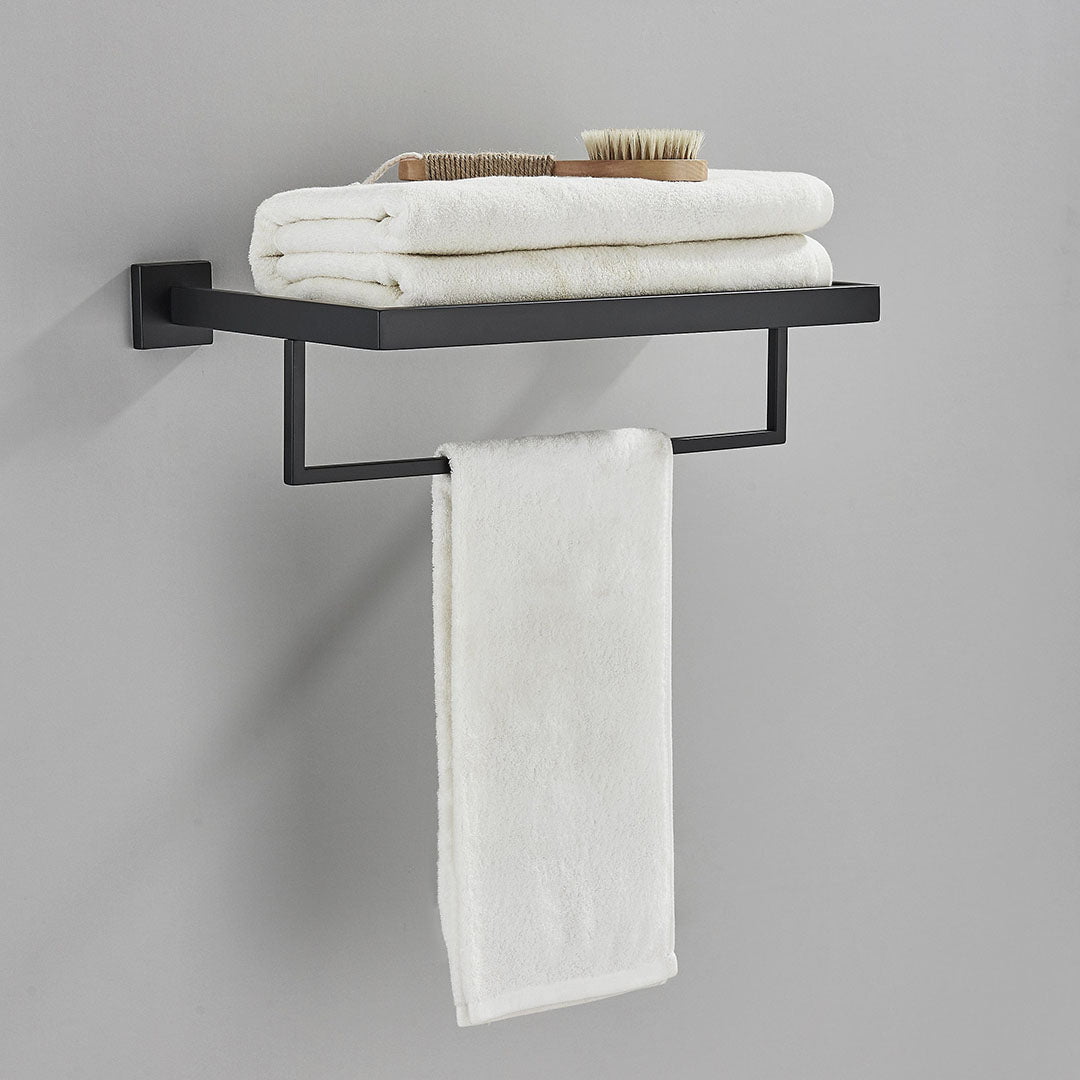 Suport de prosop, negru mat, cod 1243