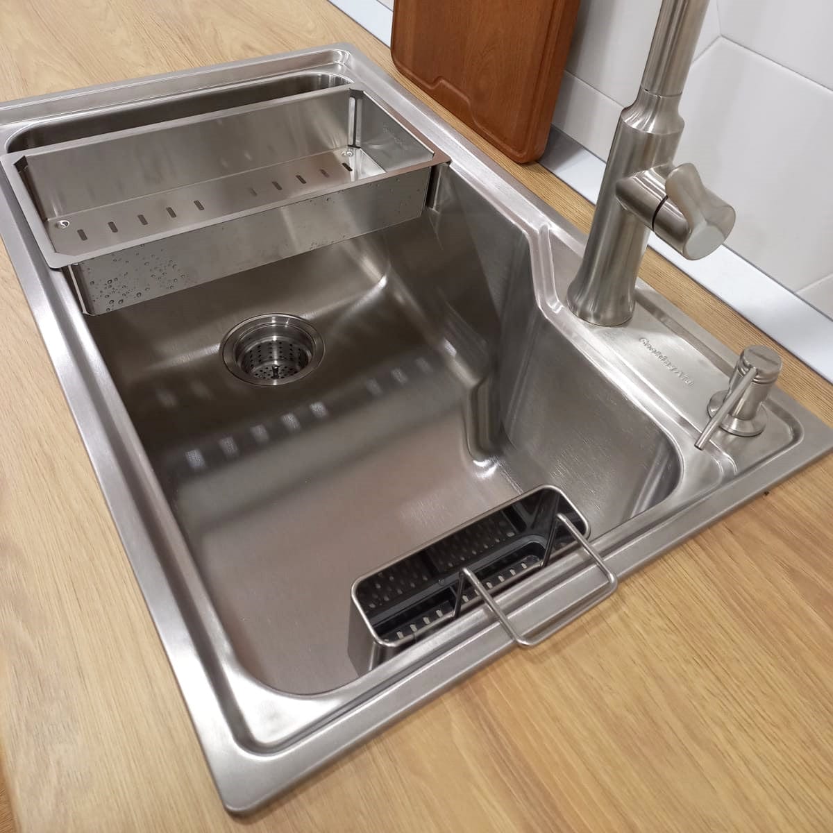 Suport inox pentru burete si accesorii curatare chiuveta, cod: 6035